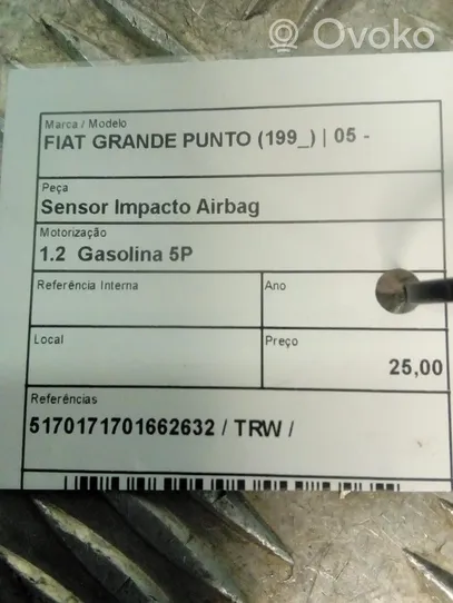 Fiat Grande Punto Czujnik uderzenia Airbag 