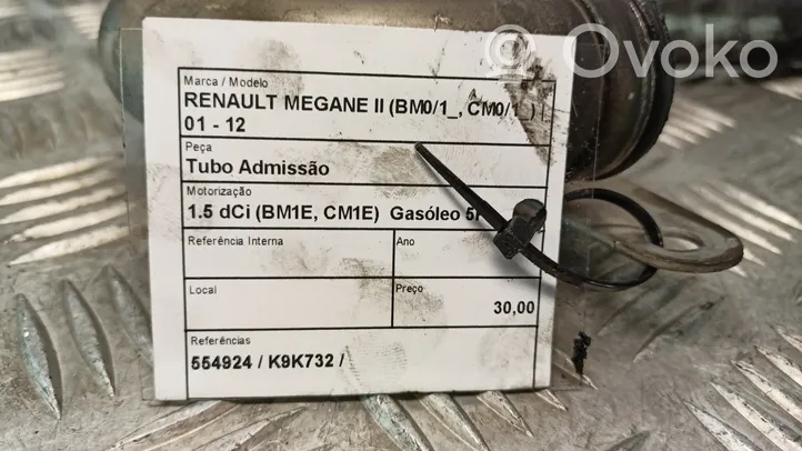 Renault Megane II Tube d'admission d'air 