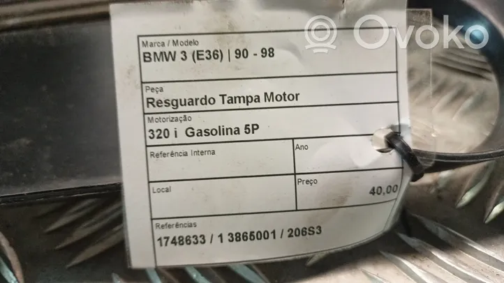 BMW 3 E36 Couvercle cache moteur 