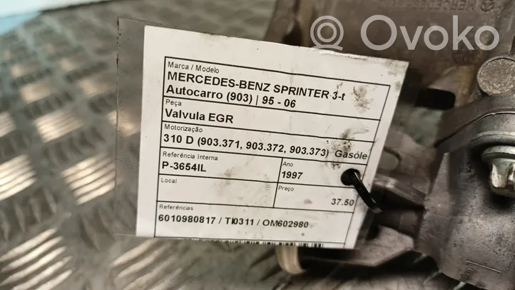 Mercedes-Benz Sprinter W901 W902 W903 W904 EGR-venttiili 