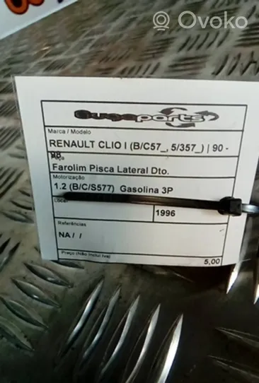 Renault Clio I Rekisterikilven valo 