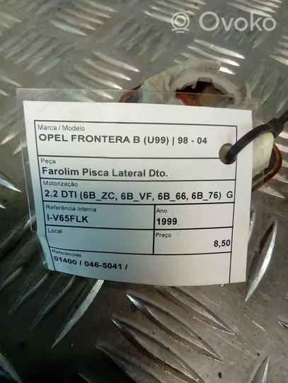Opel Frontera B Numerio apšvietimas 