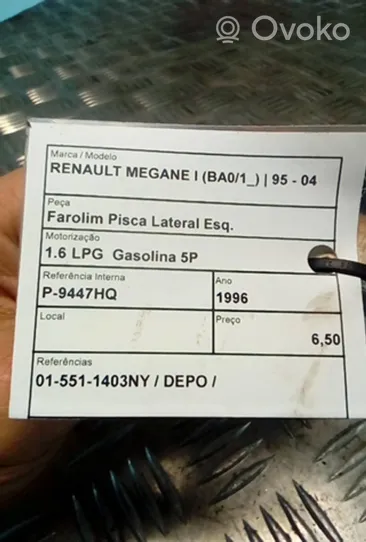 Renault Megane I Lampa oświetlenia tylnej tablicy rejestracyjnej 