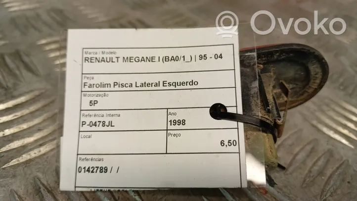 Renault Megane I Éclairage de plaque d'immatriculation 