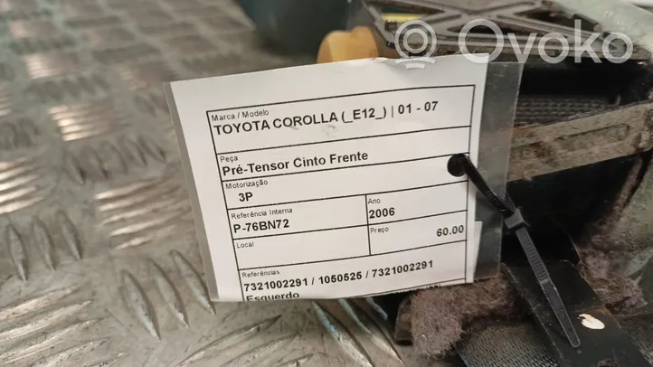 Toyota Corolla E120 E130 Cinturón delantero 