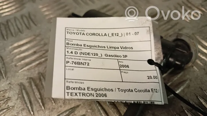 Toyota Corolla E120 E130 Tuulilasinpesimen nestesäiliö 