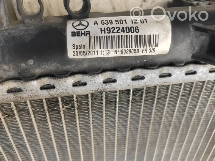 Mercedes-Benz Vito Viano W639 Dzesēšanas šķidruma radiators A6395011201