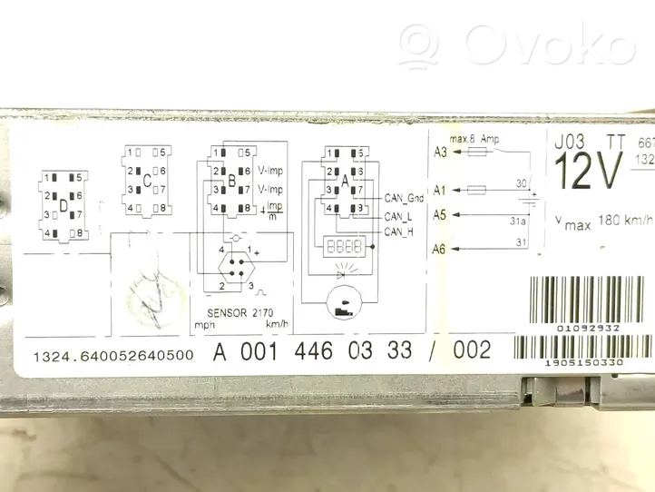 Mercedes-Benz Sprinter W901 W902 W903 W904 Tachymètre A0014460333