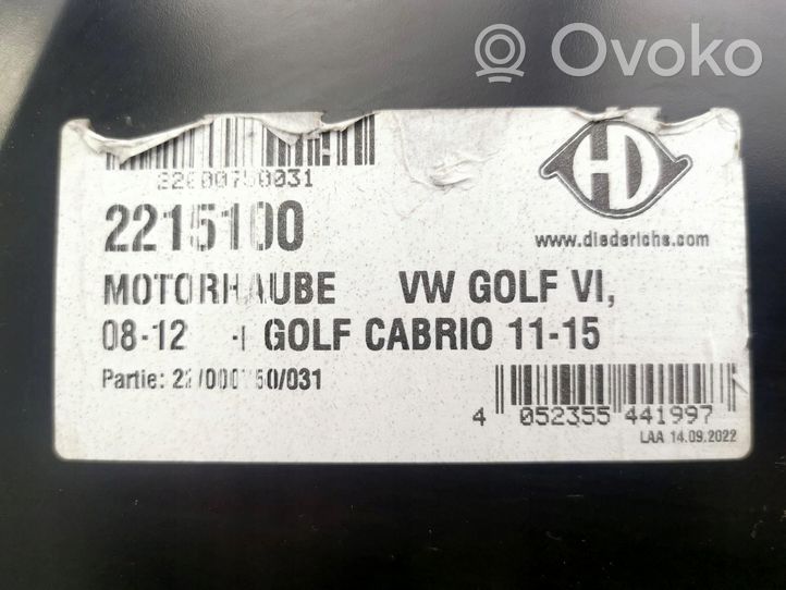 Volkswagen Golf VI Vano motore/cofano 2215100