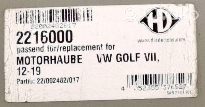 Volkswagen Golf VIII Vano motore/cofano 2216000