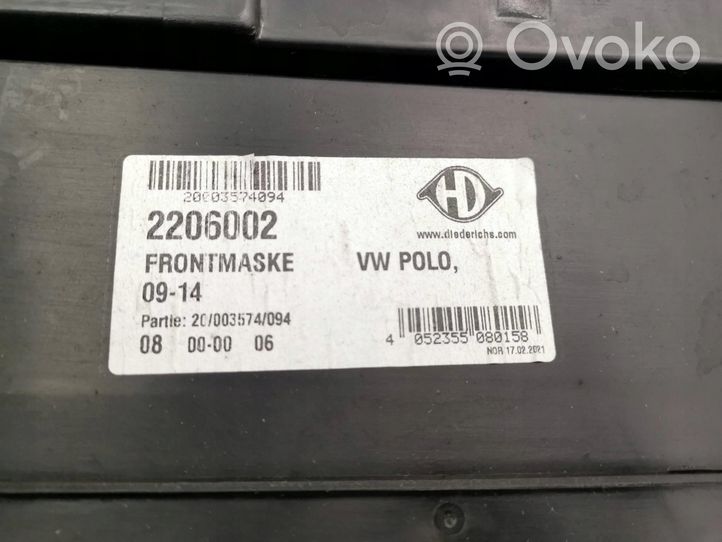 Volkswagen Polo Jäähdyttimen kehyksen suojapaneeli 2206002