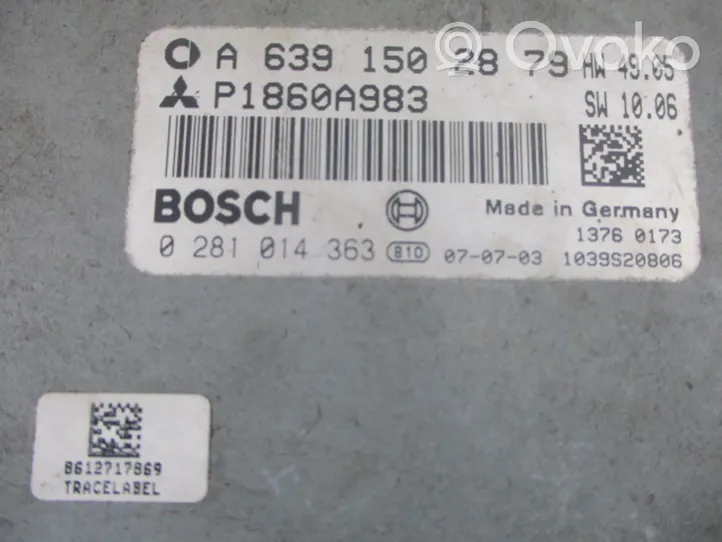 Mitsubishi Colt CZ3 Centralina/modulo motore ECU P1860A983