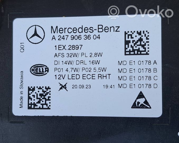 Mercedes-Benz GLA H247 Lampa przednia A2479063604