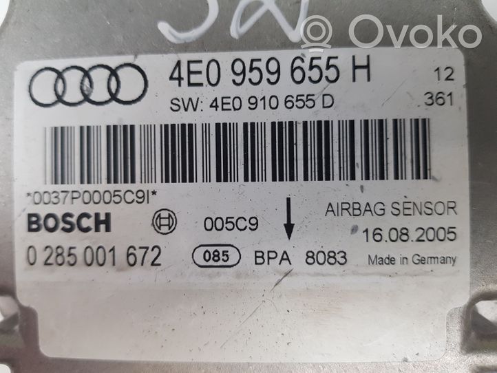 Audi A8 S8 D3 4E Centralina/modulo airbag 