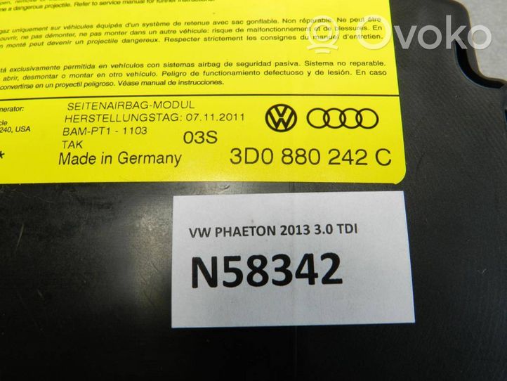 Volkswagen Phaeton Istuimen turvatyyny 3D0880242C