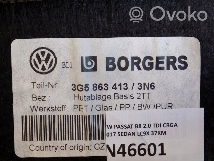 Volkswagen PASSAT B8 Aizmugurējā palodze 3G5863413