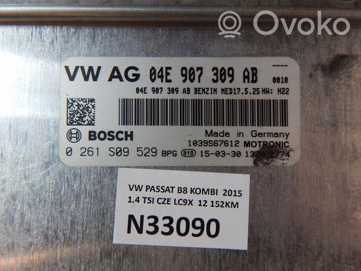 Volkswagen PASSAT B8 Dzinēja vadības bloks 04E907309AB