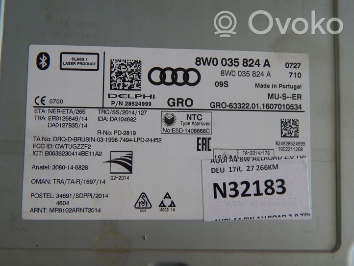 Audi A4 Allroad Multimedian ohjauslaite 8W0035824A