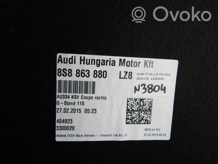 Audi TT TTS RS Mk3 8S Sānu dekoratīvās apdares panelis 8S8863880