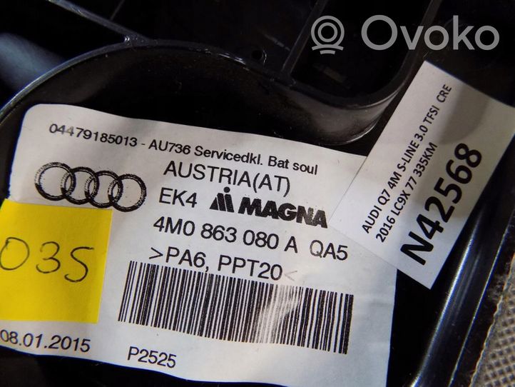 Audi Q7 4M Coperchio/tappo della scatola vassoio della batteria 4M0863080A