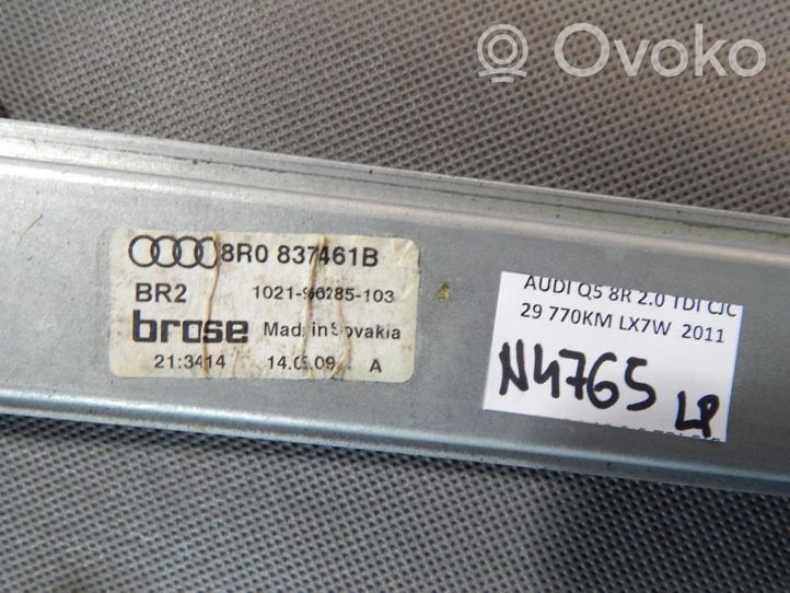 Audi Q5 SQ5 Mécanisme de lève-vitre avant sans moteur 8R0837461B
