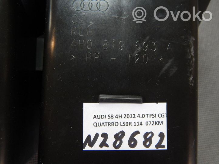 Audi A8 S8 D4 4H Ohjaamon sisäilman ilmakanava 4H0819693A