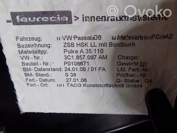 Volkswagen PASSAT B6 Hansikaslokerosarja 3C1857097AM