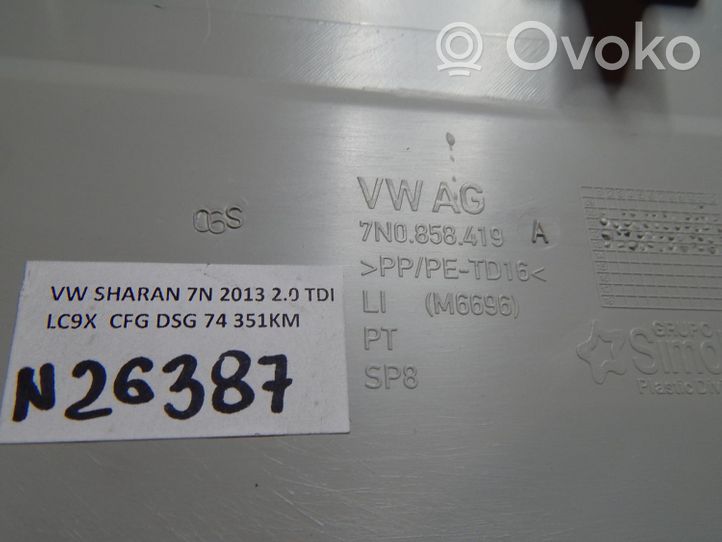 Volkswagen Sharan Osłona środkowa słupka / C 7N0858419A