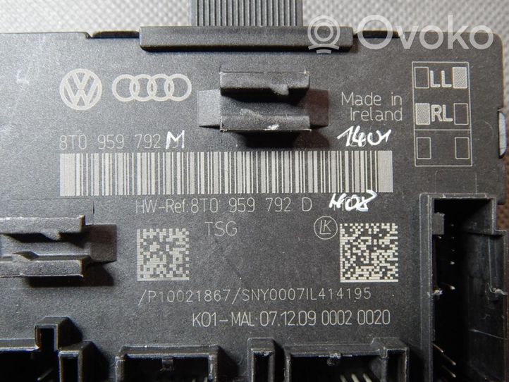Audi RS5 Durų elektronikos valdymo blokas 8T0959792D