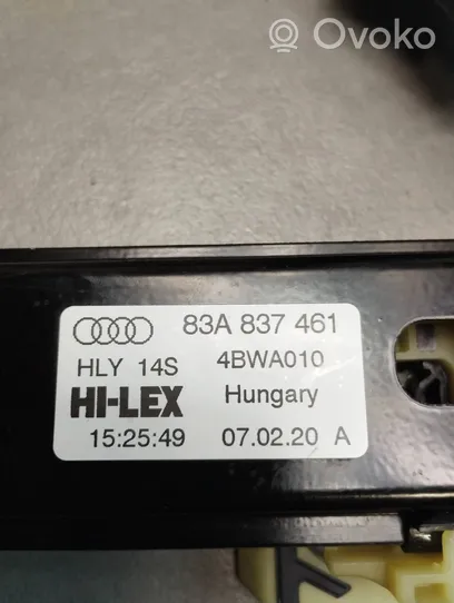 Audi Q3 F3 Priekinio el. lango pakėlimo mechanizmo komplektas 83A837461