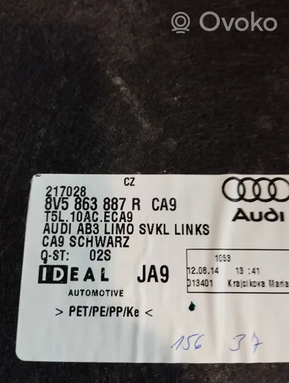 Audi A3 S3 8V Tavaratilan sivuverhoilu 8V5863887R