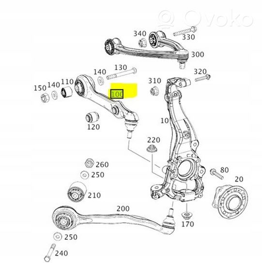 Mercedes-Benz S W222 Wahacz przedni A2223307201