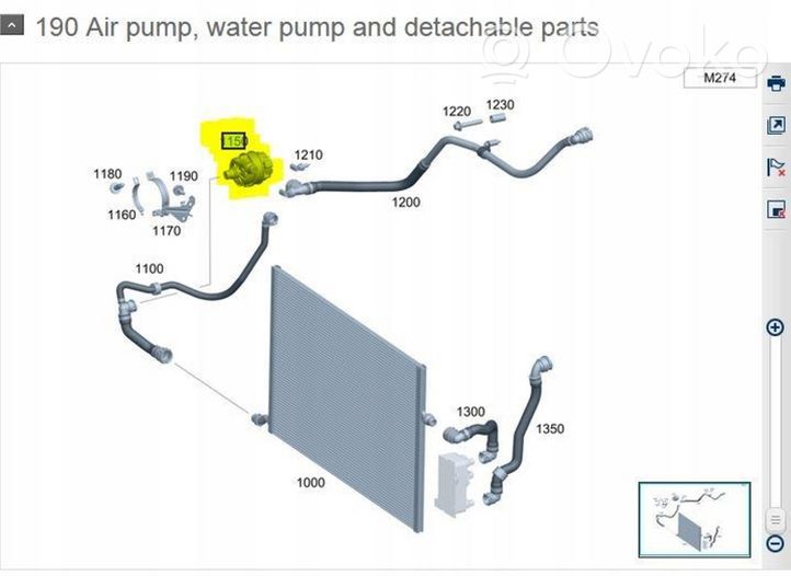 Mercedes-Benz Vito Viano W447 Pompa dell’acqua A0005000801