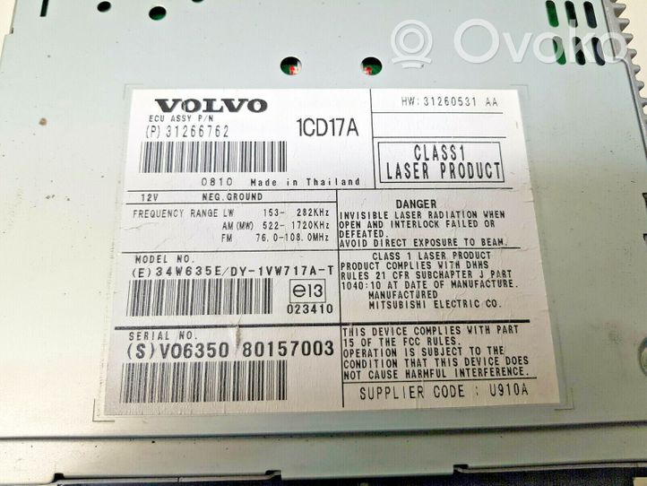 Volvo S40 Radio/CD/DVD/GPS-pääyksikkö 34W635E