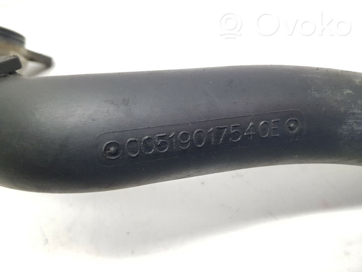 Opel Combo D Tube d'admission de tuyau de refroidisseur intermédiaire 00519017540E