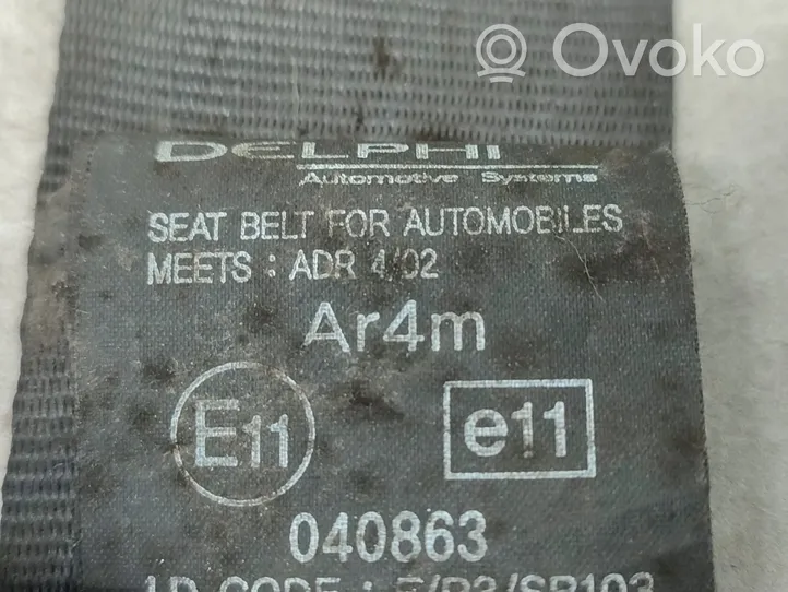 Hyundai Terracan Third row seat belt 