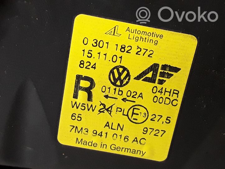 Volkswagen Sharan Lampa przednia 7M3941016AC
