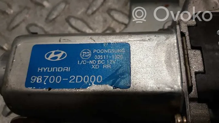 Hyundai Elantra Moteur d'essuie-glace arrière 987002D000