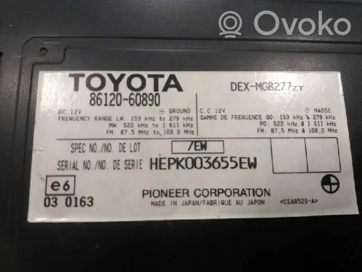 Toyota Land Cruiser J20 J20u Radio/CD/DVD/GPS-pääyksikkö 8612060890