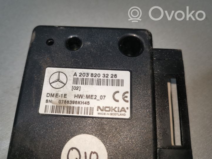 Mercedes-Benz C W203 Centralina/modulo telefono A2038203226