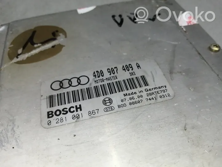 Audi A8 S8 D2 4D Calculateur moteur ECU 4D0907409A