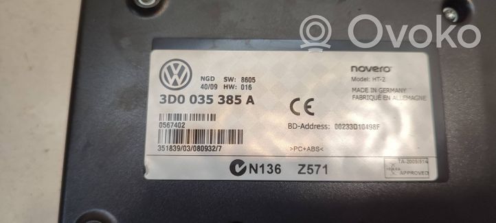 Volkswagen Phaeton Bluetoothin ohjainlaite/moduuli 3D0035385A