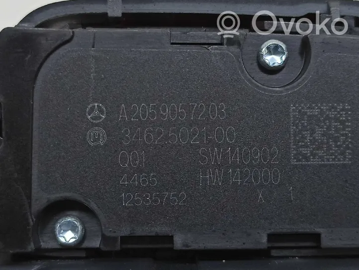 Mercedes-Benz C W205 Leva/interruttore dell’indicatore di direzione e tergicristallo A2059059306