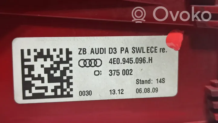 Audi A8 S8 D3 4E Galinis žibintas kėbule 