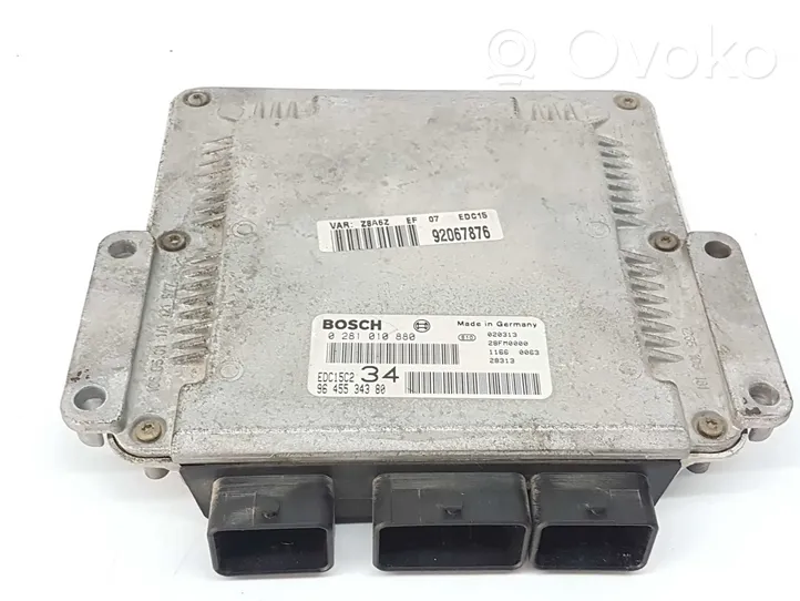 Peugeot 607 Unité de commande, module ECU de moteur 0281010880