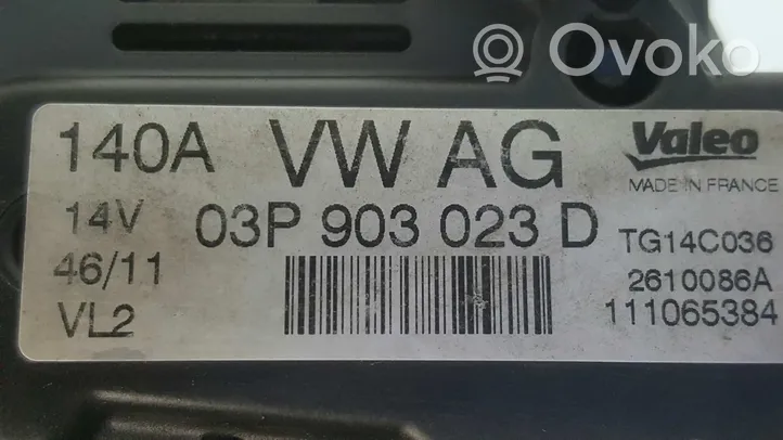 Volkswagen Polo V 6R Générateur / alternateur 03P903023DX