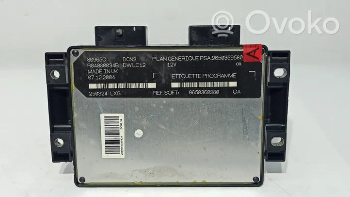 Citroen Berlingo Komputer / Sterownik ECU silnika 9650360280