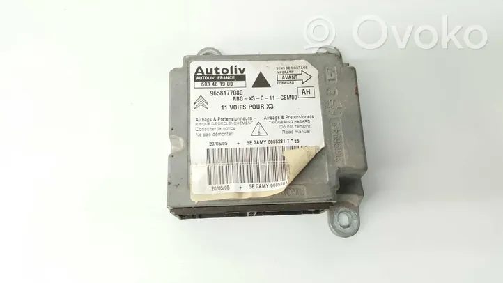 Citroen C5 Gaisa spilvenu vadības bloks 603481900