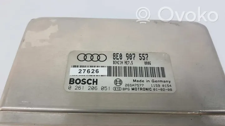 Audi A4 S4 B6 8E 8H Unité de commande, module ECU de moteur 0261206051