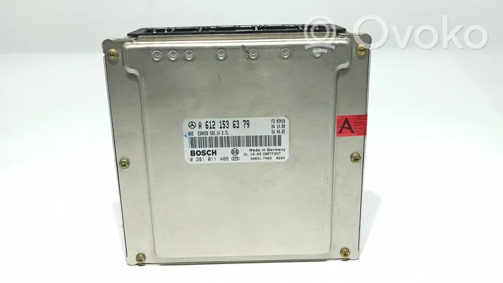 Mercedes-Benz ML W163 Centralina/modulo motore ECU 0281011408